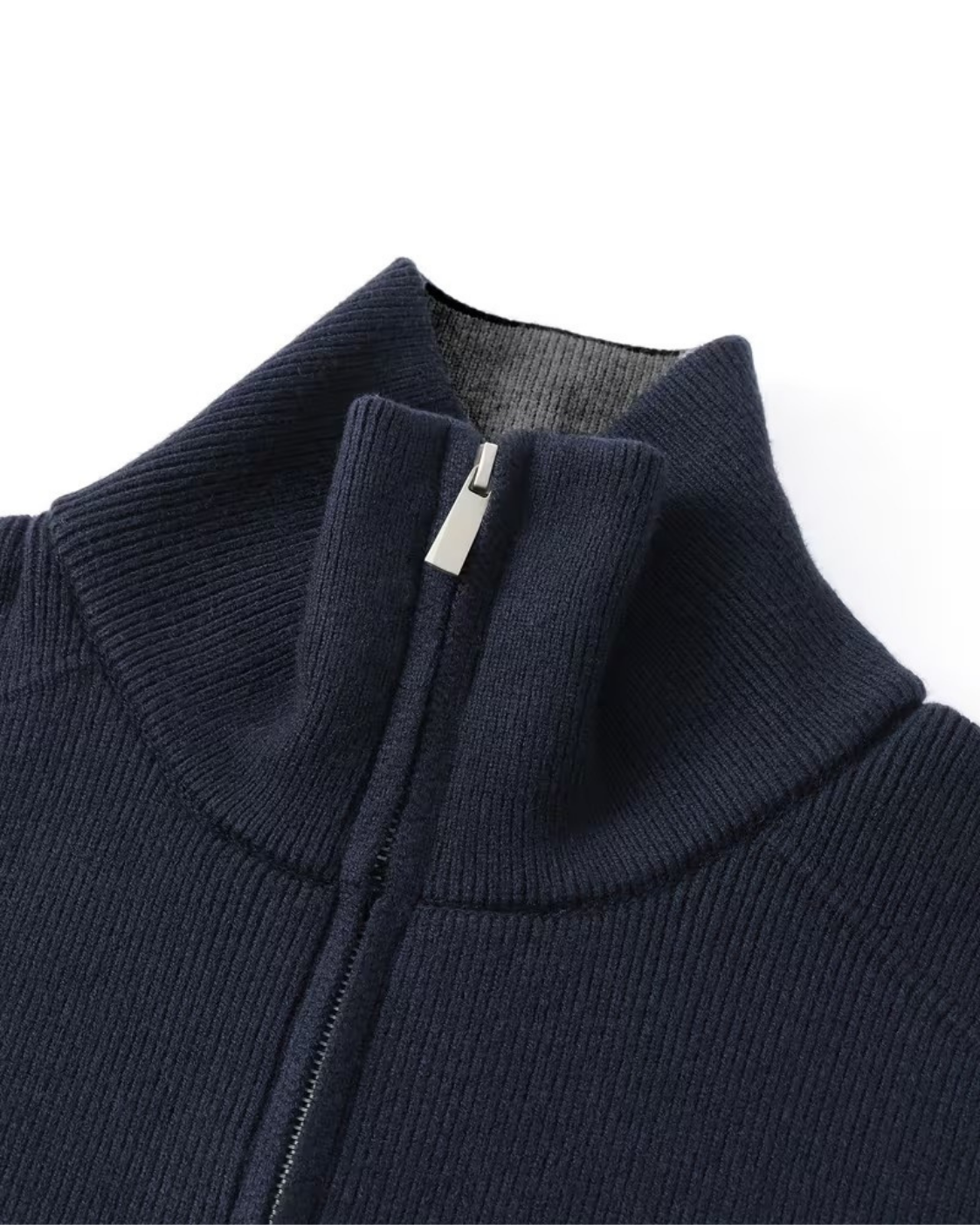 Cardigan Uomo in Maglia Full Zip Collo Alto