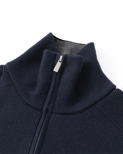 Cardigan Uomo in Maglia Full Zip Collo Alto