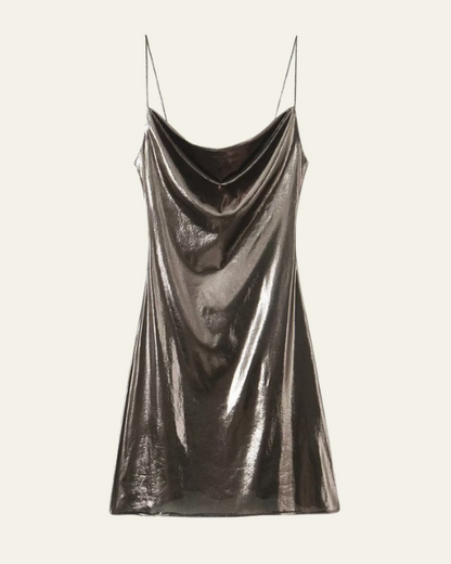 Abito Slip Donna Iridescente da Sera