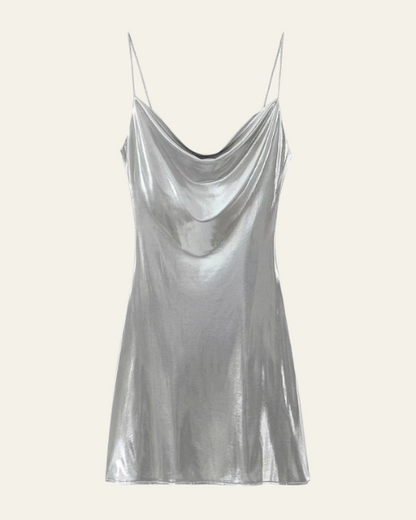 Abito Slip Donna Iridescente da Sera