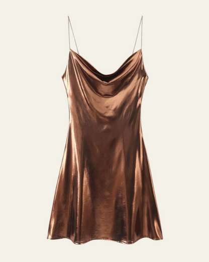 Abito Slip Donna Iridescente da Sera