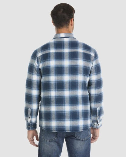 Overshirt Uomo in Flanella Trapuntata