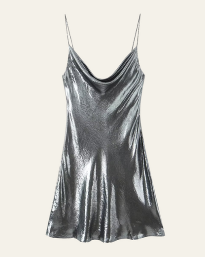 Abito Slip Donna Iridescente da Sera