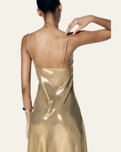 Abito Slip Donna Iridescente da Sera