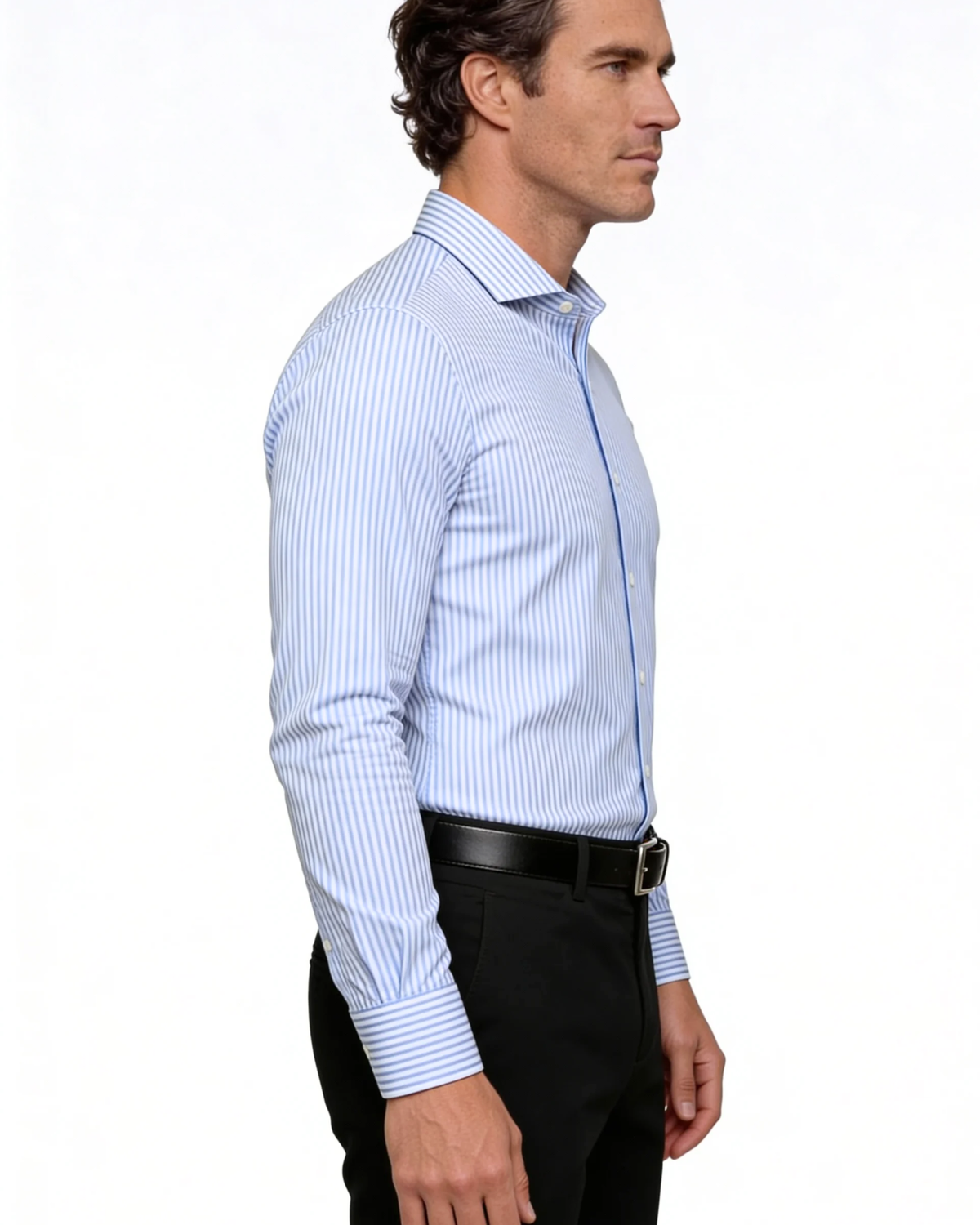 Camicia Uomo in Modal Blu Leggera Resistente Look Curato