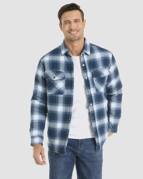 Overshirt Uomo in Flanella Trapuntata