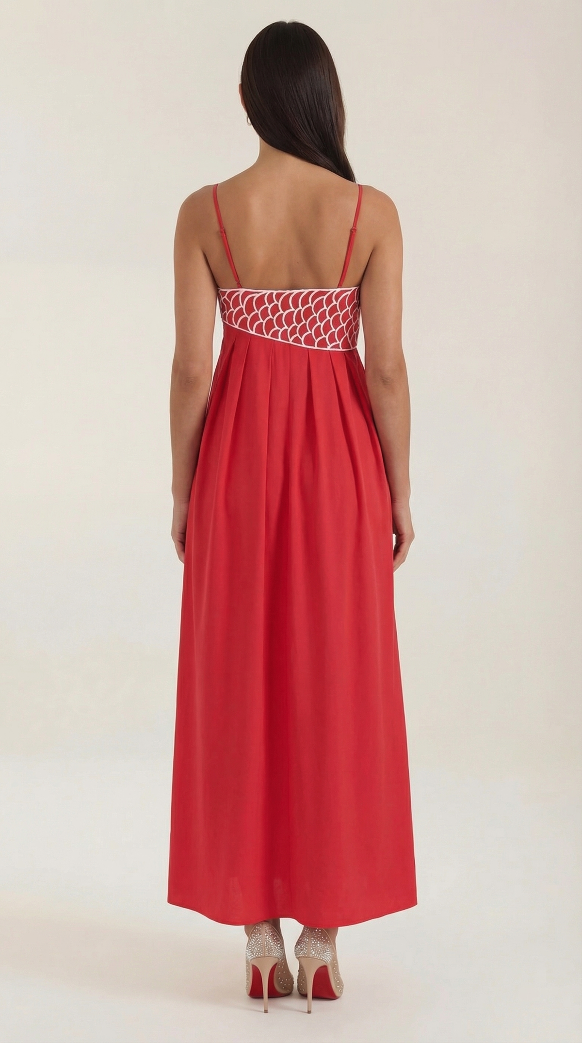 Abito Lungo Donna Ricamato Boho