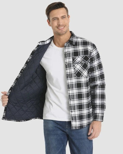 Overshirt Uomo in Flanella Trapuntata