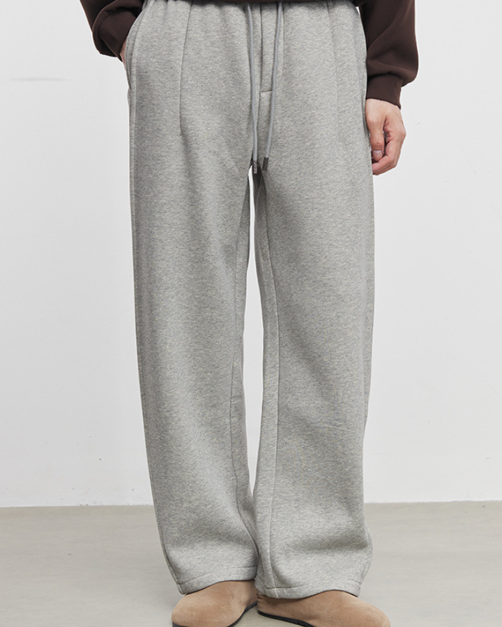 Pantaloni Uomo in Felpa di Cotone Fleece Silhouette Ampia