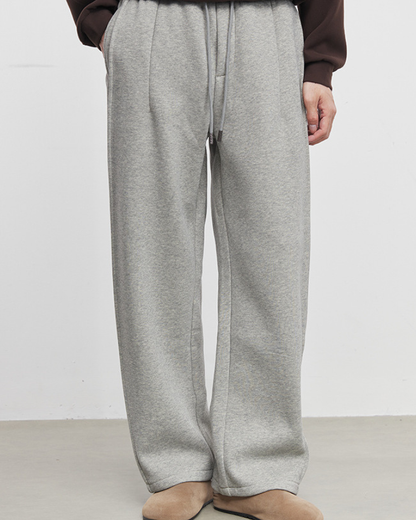 Pantaloni Uomo in Felpa di Cotone Fleece Silhouette Ampia