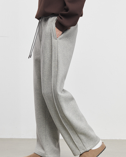 Pantaloni Uomo in Felpa di Cotone Fleece Silhouette Ampia