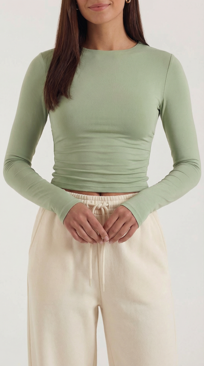Top Crop Donna Elastico