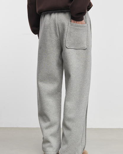 Pantaloni Uomo in Felpa di Cotone Fleece Silhouette Ampia