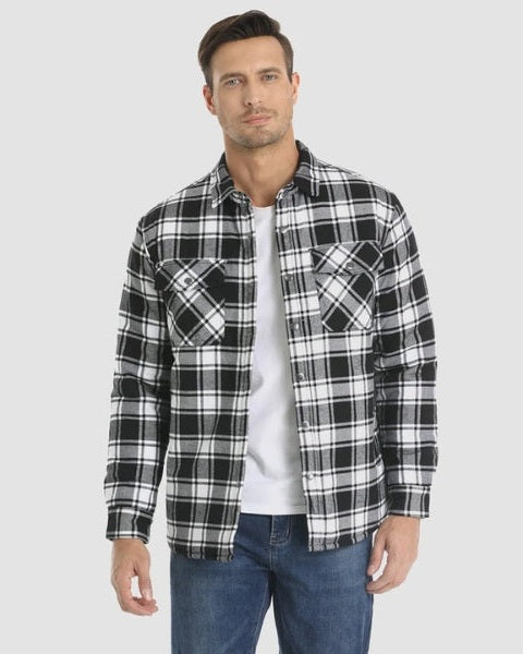 Overshirt Uomo in Flanella Trapuntata