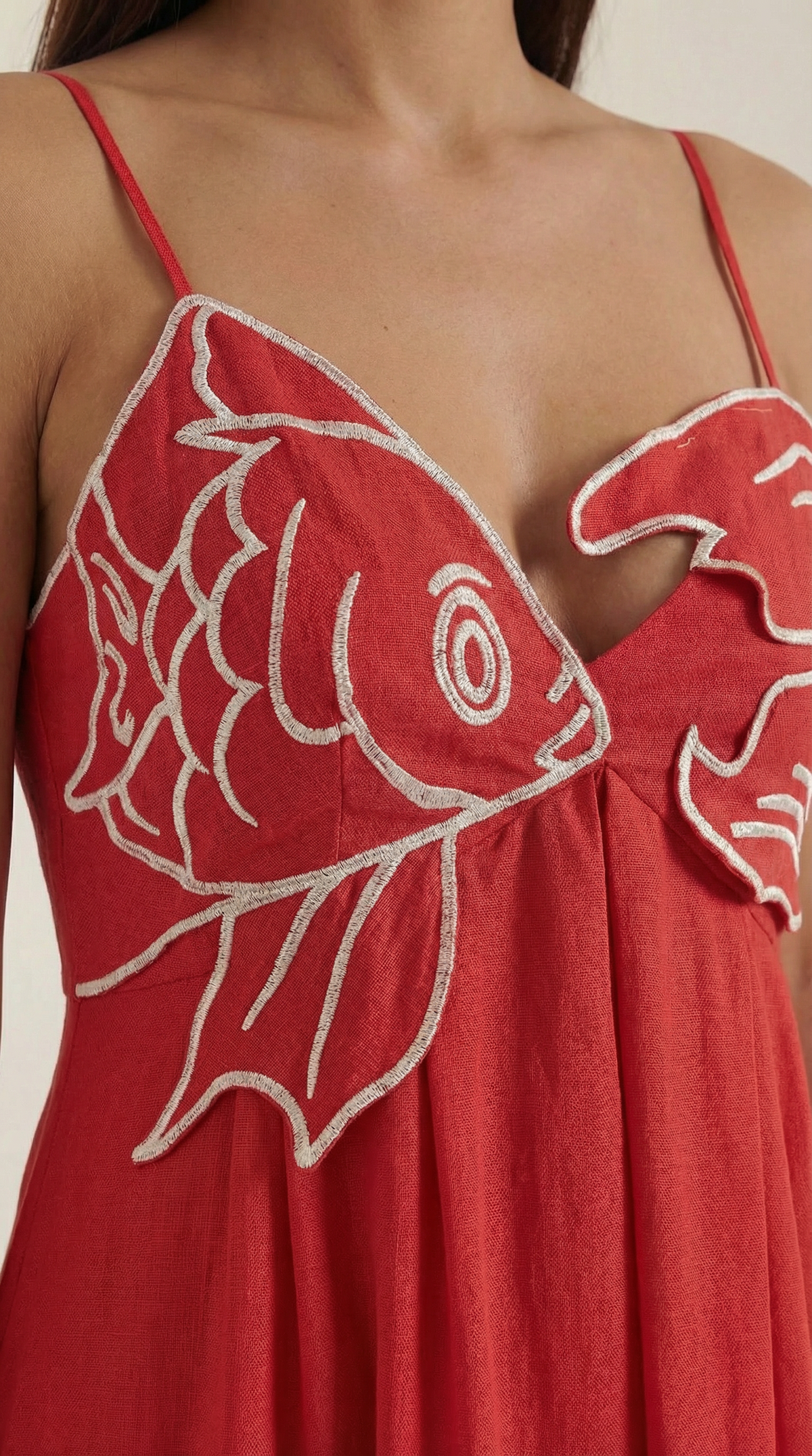 Abito Lungo Donna Ricamato Boho