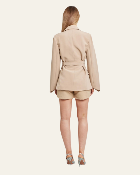 Blazer Donna con Cintura in Vita