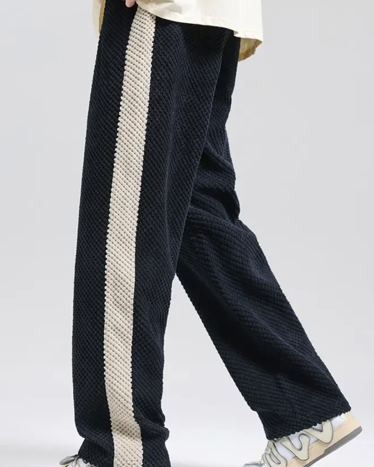 Pantaloni Jogger Uomo Velluto a Coste a Nido d'Ape Morbidi