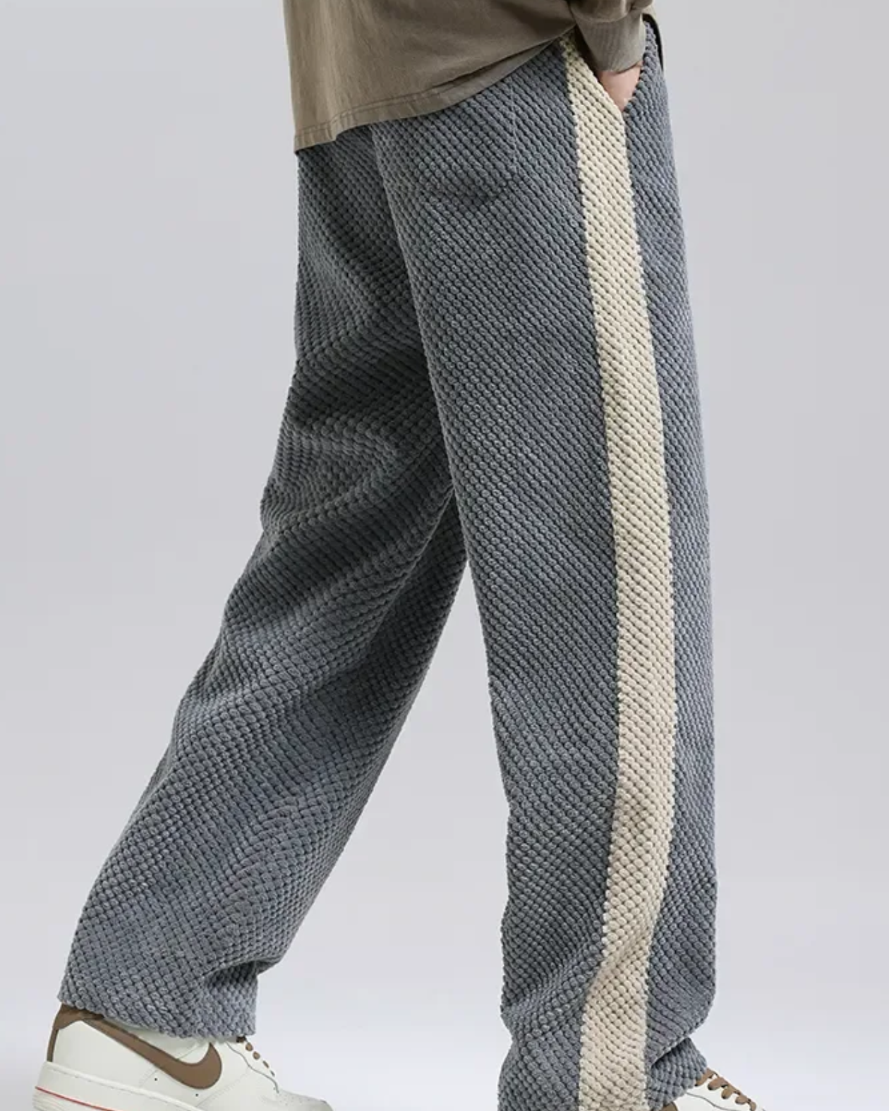 Jogger Uomo in Velluto a Coste Waffle