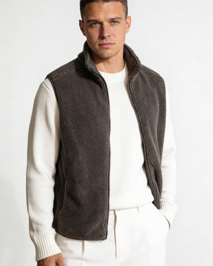 Gilet Uomo in Pile Sherpa