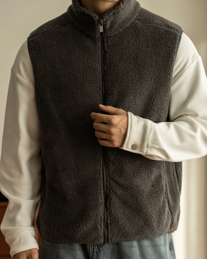 Gilet Uomo in Pile Sherpa