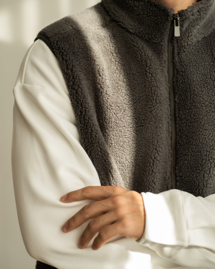 Gilet Uomo in Pile Sherpa