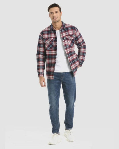 Overshirt Uomo in Flanella Trapuntata