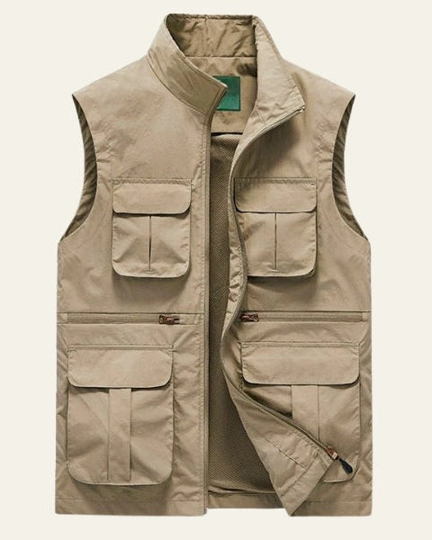 Gilet Uomo Multitasche in Tessuto Tecnico