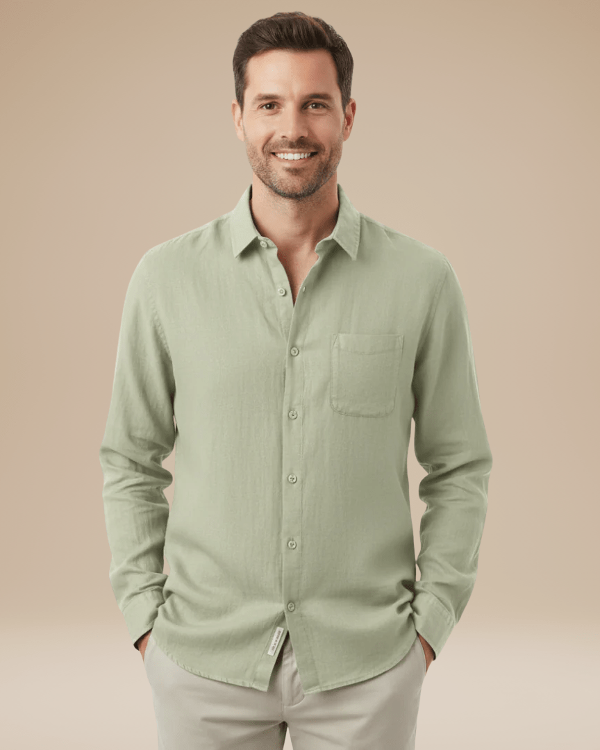 Camicia Uomo Maniche Lunghe Leggera Traspirante Comoda