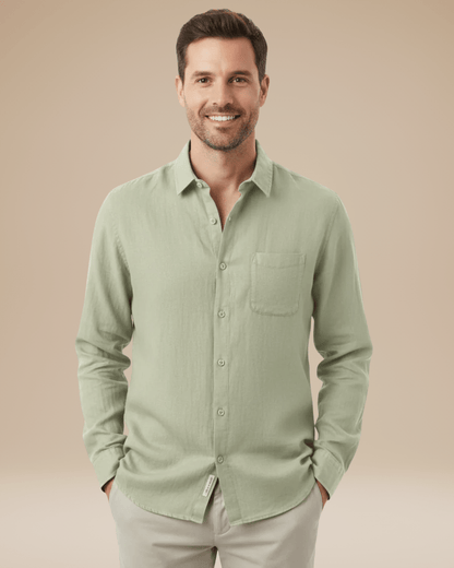 Camicia Uomo Maniche Lunghe Leggera Traspirante Comoda