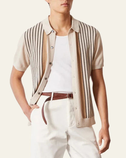 Polo Uomo in Maglia Knit Blend Leggera Fascino Europeo