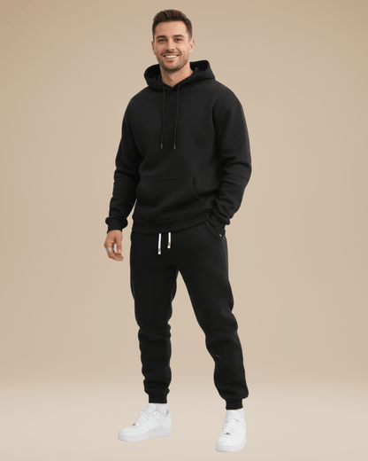 Completo Uomo Casual Felpa con Cappuccio e Jogger Sportivo