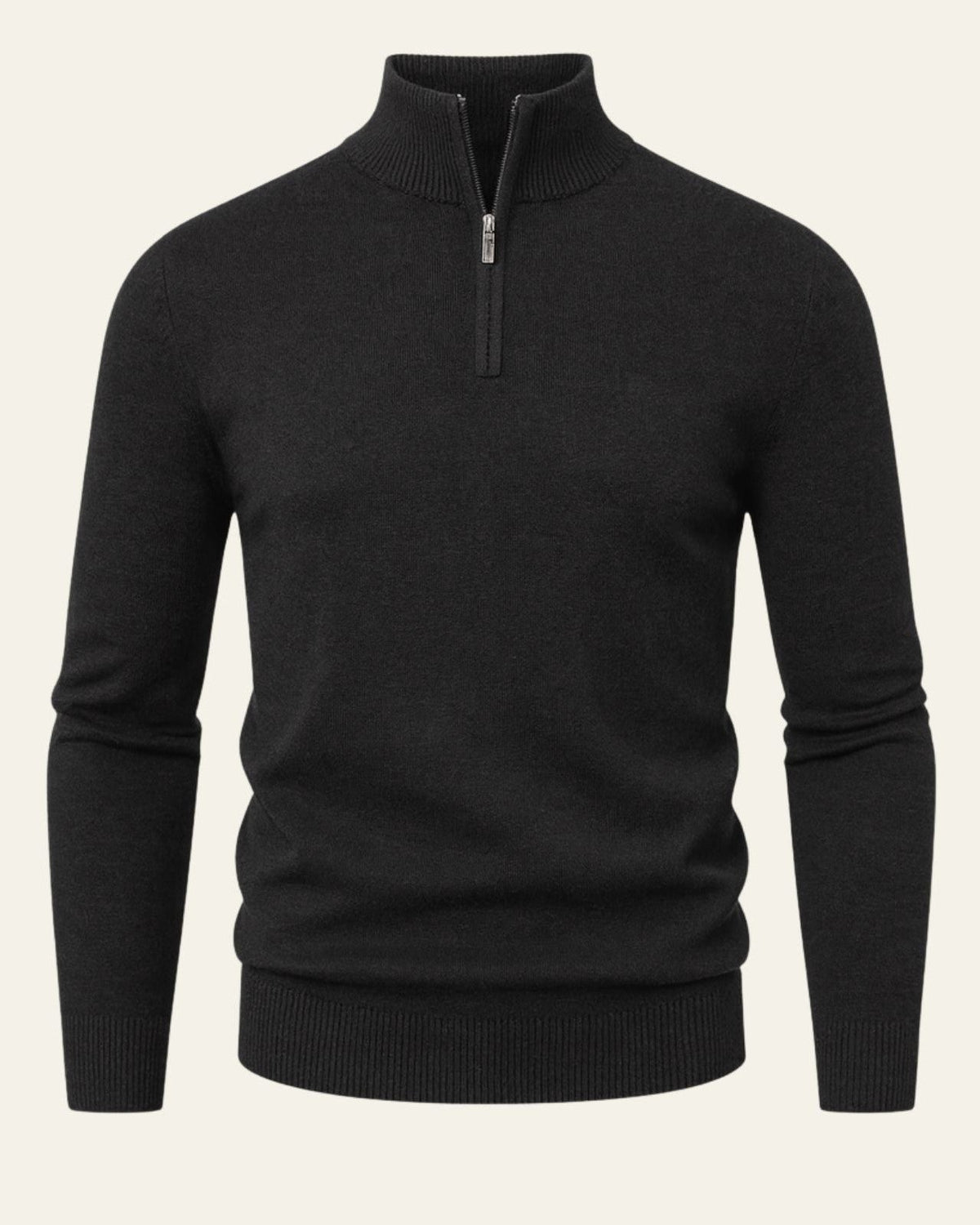 Maglione Uomo Collo Alto Zip Parziale Stile Europeo Versatile