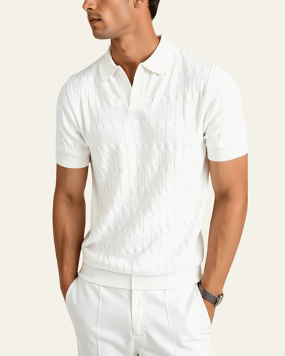 Polo Uomo in Maglia Texturizzata Morbida Comfort Immediato