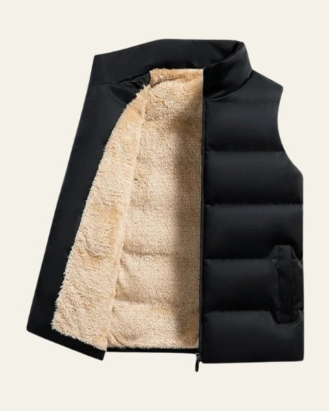 Gilet Uomo Trapuntato con Fodera in Pile