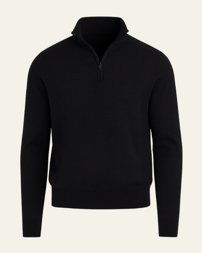 Maglione Uomo con Cerniera a Metà Raffinatezza Sobria Versatile
