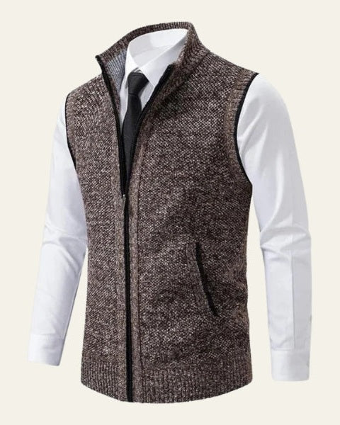 Gilet Uomo in Lana con Zip