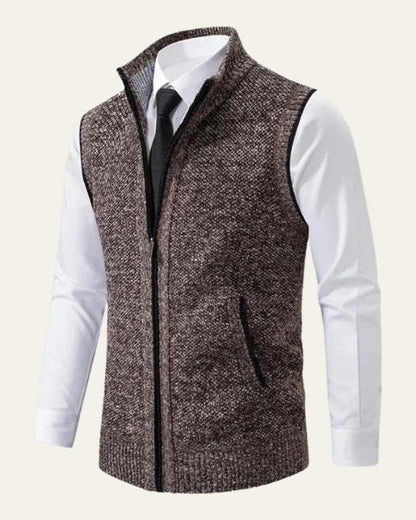 Gilet Uomo in Lana con Zip