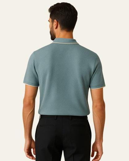 Polo Uomo in Maglia Sagomata Piqué Raffinata Comfort Premium