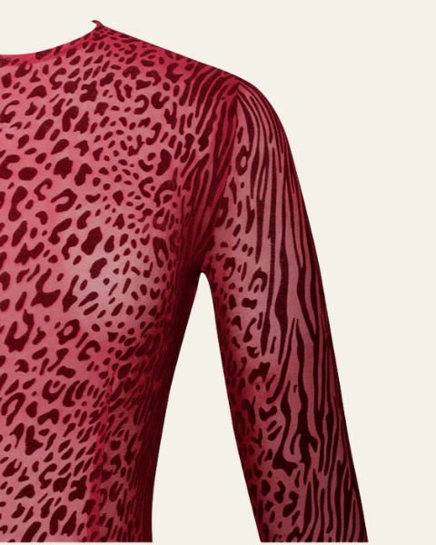Abito Lungo Donna Animalier Sagomato