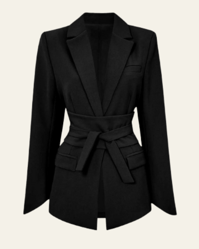 Blazer Donna con Cintura in Vita