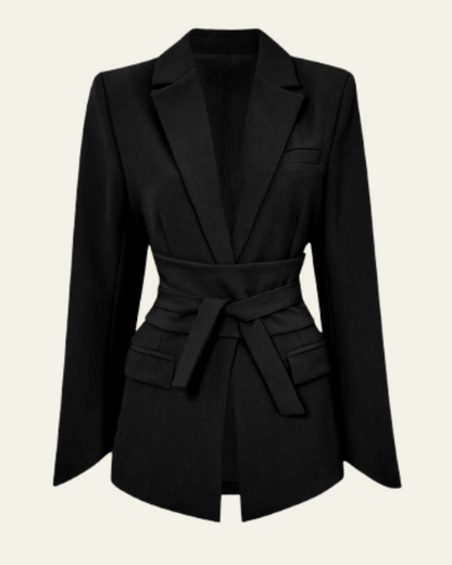 Blazer Donna con Cintura in Vita