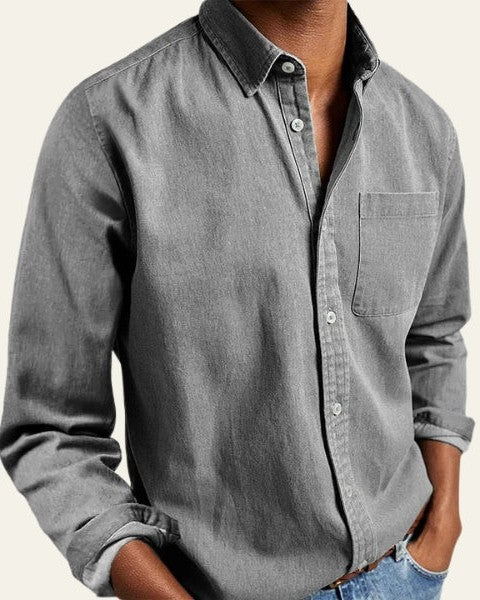Camicia Uomo a Maniche Lunghe Trama Leggera Versatile