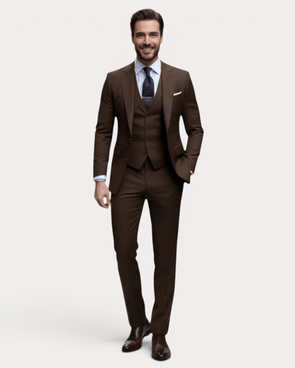 Abito Uomo Tre Pezzi Su Misura in Lana Stretch Formale
