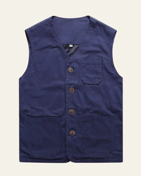 Gilet Uomo in Cotone Taglio Dritto