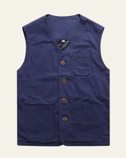 Gilet Uomo in Cotone Taglio Dritto