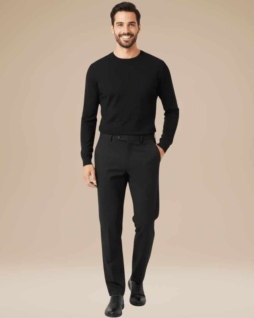 Pantaloni Uomo Slim Tapered Tessuto Tecnico Leggero Comodi