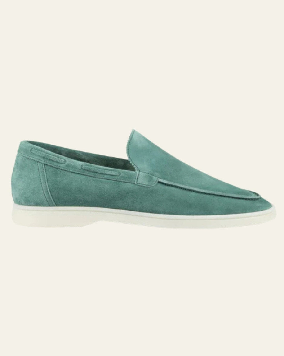 Mocassino Yacht Uomo in Suede Vegano Verde Smeraldo Rivierasco