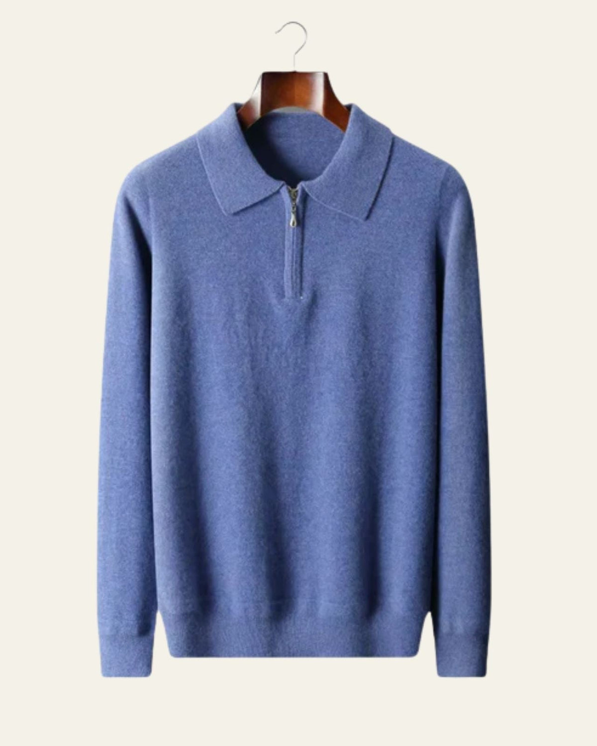 Polo Uomo in Lana Merino con Zip Morbida Eleganza Discreta