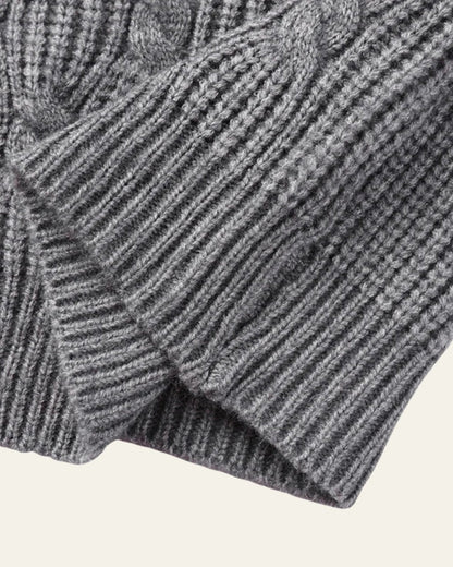 Gilet Uomo in Maglia a Trecce con Scollo a V