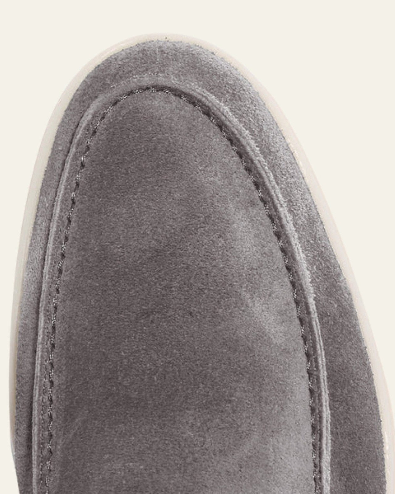 Mocassino Barca Uomo in Suede Vegano Grigio Chiaro Mediterraneo